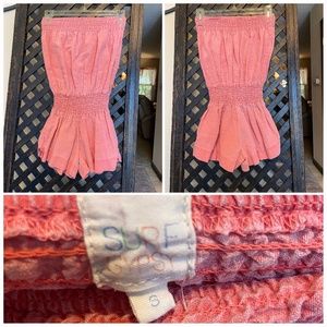 Surf Gypsy Pink strapless romper